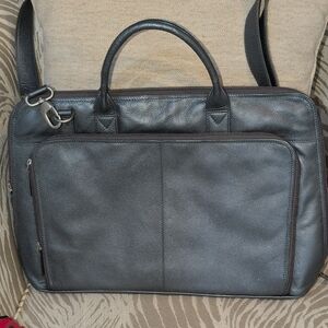 Vintage Wilson's Gray Leather Briefcase